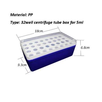 Medical 72 Wells 1.5ml Plastic Centrifuge Tube Box