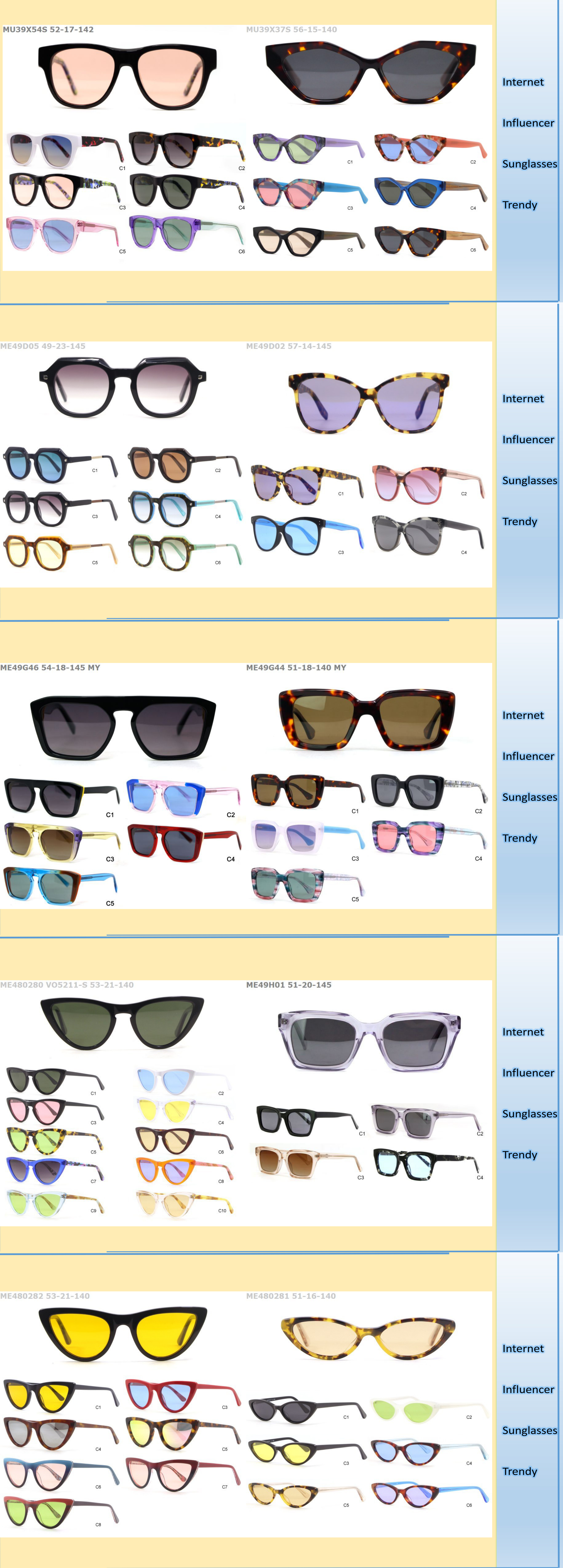 luxury women polarized acetate sunglasses