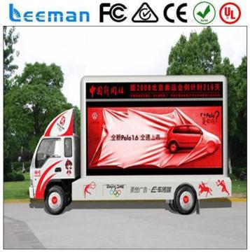 moving advertising show trailer Leeman 2015 double side full color led display sign