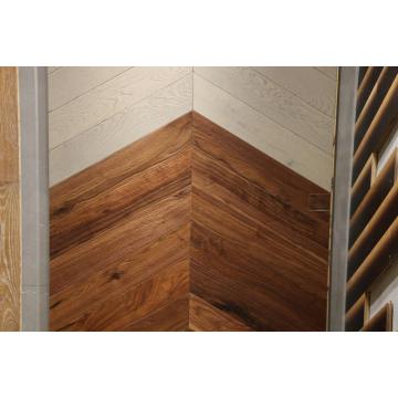 Black Walnut Chervon flooring