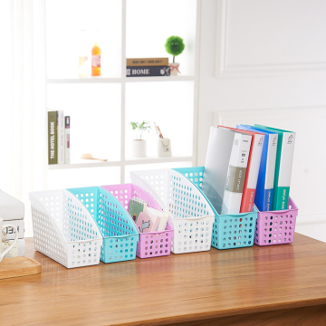 round hole square book magazine storage basket for office dest