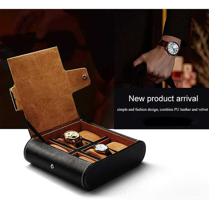 Handmade Faux Pu 6 Slots Luxury Watches Box