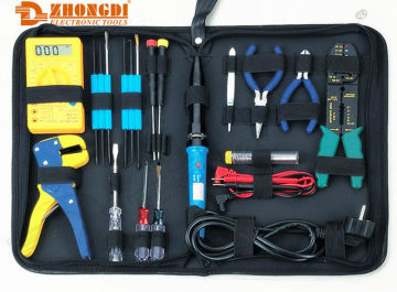 High quality 12pcs (soldering kit,multimeter,voltage tester,etc) soldering tools set of Ningbo ZD