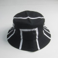 Best Selling Black Bucket Hat With White Print