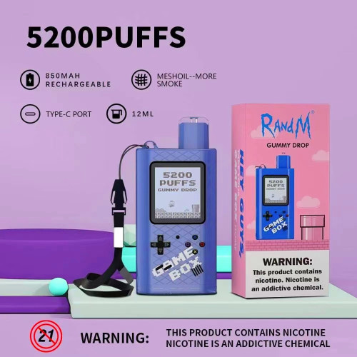 Randm Game Box 5200 Puffs Disponível Kit