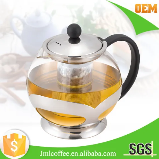 Tea brewer ,Stainless steel tea maker, glass tea pot with SS tea infuser