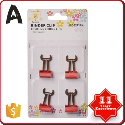 19mm Promotional special shape binder clips different kinds paper clips metal binder clips