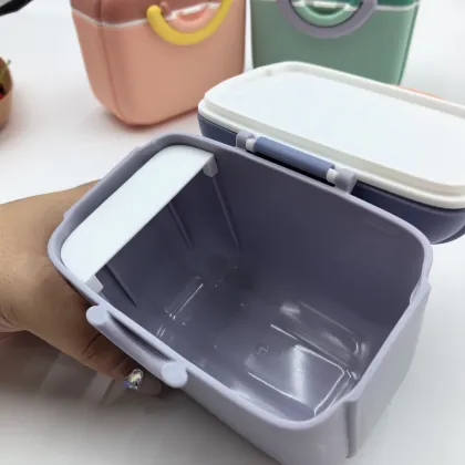 Portable Baby Milk Powder Container with Spoon for Easy Food Storage