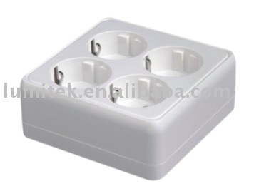 LK65441 Square 4 schuko Socket