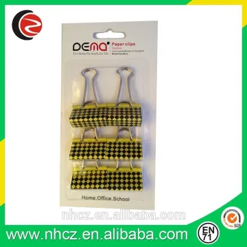 Decorative Binder Clips with Diamond Printing