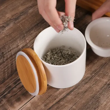 Ceramic Coffee Storage Jar with Sealed Lid