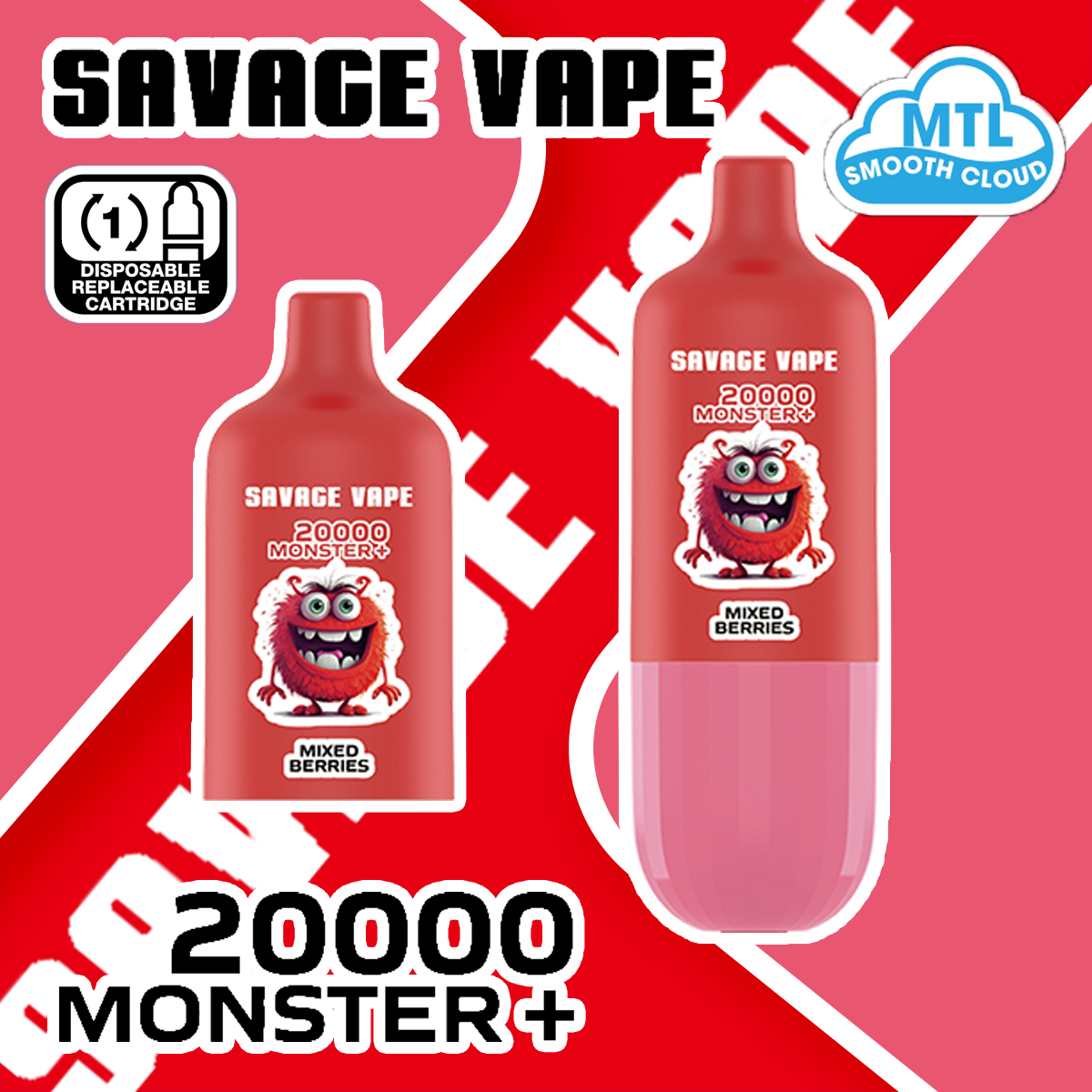 Savage Monster +20000 พัฟ vape