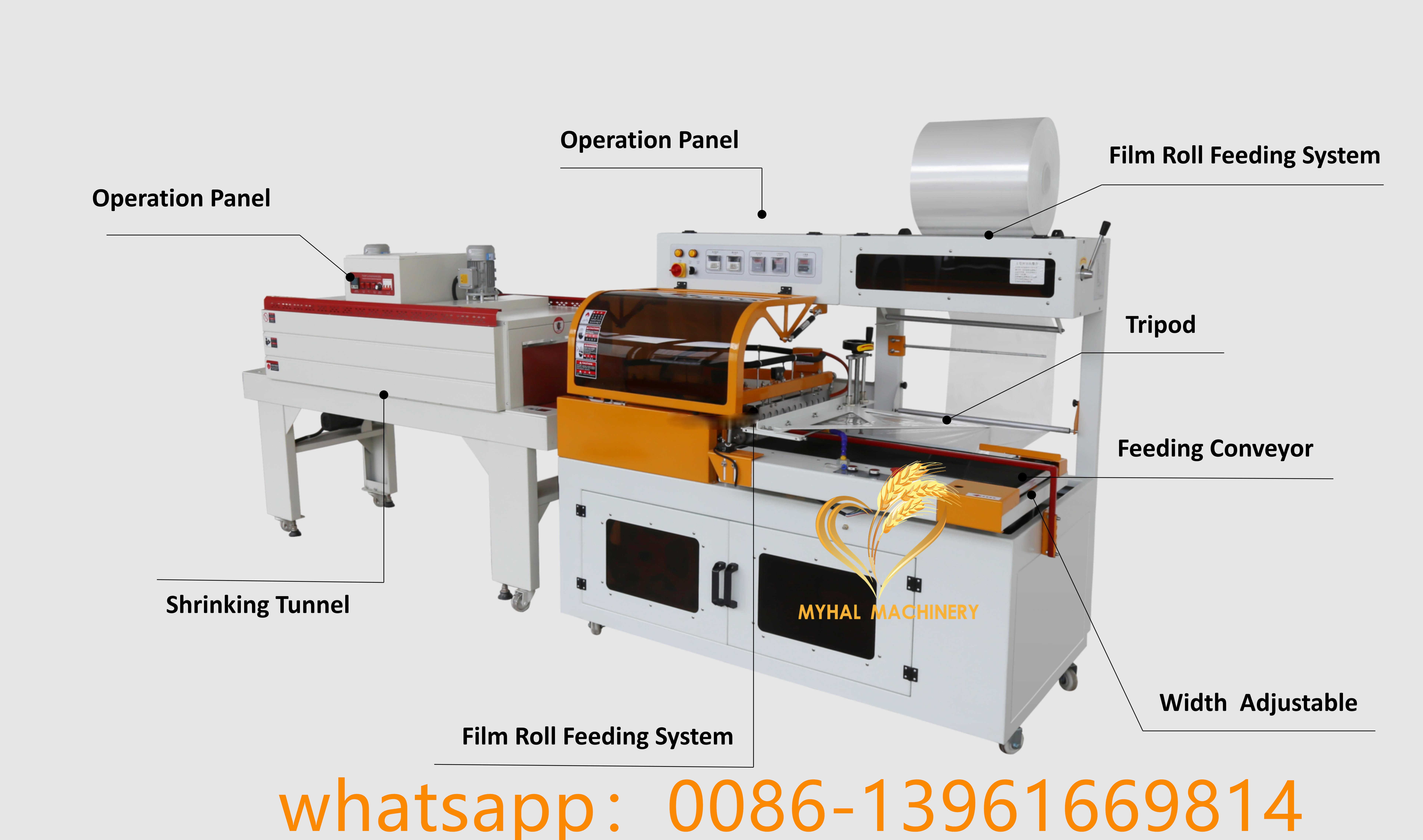 China High Speed POF Film Heat Shrink Wrapping Machine