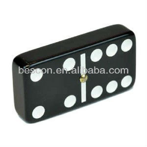 Colored domino set, black domino, colorful domino