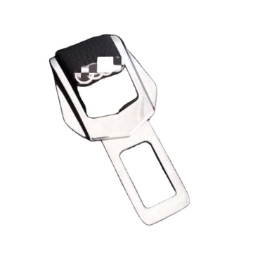 High-Quality Zine Alloy Real Leather Car Logo - No Rust, No Fading Seat Belt Buckle