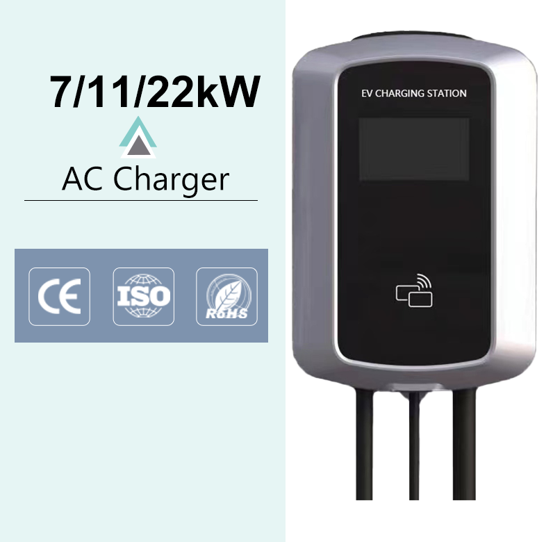 7kW 11kW 22kW Charger EVSE montado na parede tipo 2