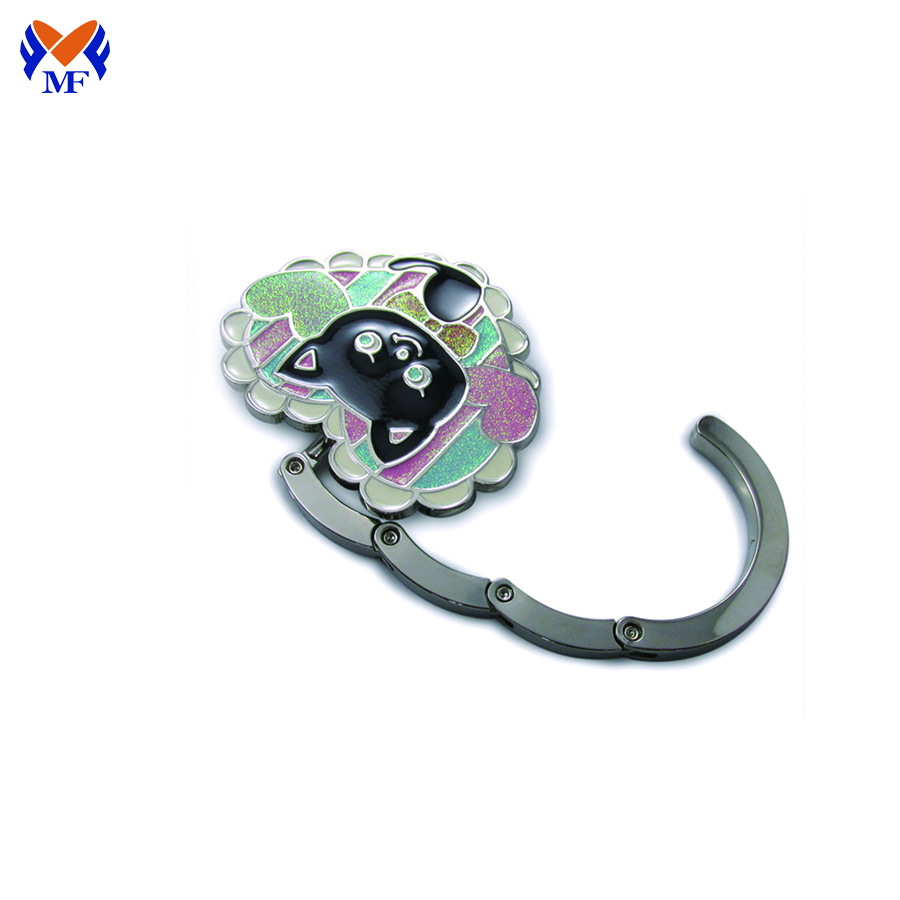 Metal magnetic custom heart shaped purse hanger