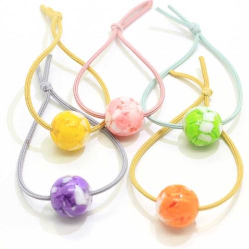 Couleur Perles Rondes Élastique Bande De Cheveux Cravate Femmes Filles Simple Mode Chouchous Cheveux Titulaires De Queue De Cheval Accessoires De Cheveux