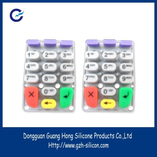 Customized silicone rubber push buttons for access controller