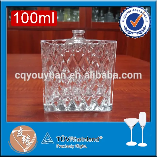 Hot selling customized luxury fine white glass 100ml spray pump perfume bottle