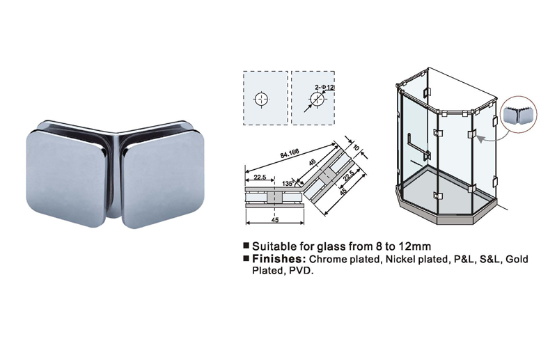 Well-Made Stainless Steel Clamps for Bathroom Application