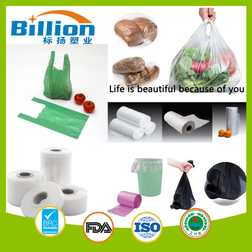 Plastic Printed Resuable Shopping Grocery Bag Bulk Plastic Tote Bag