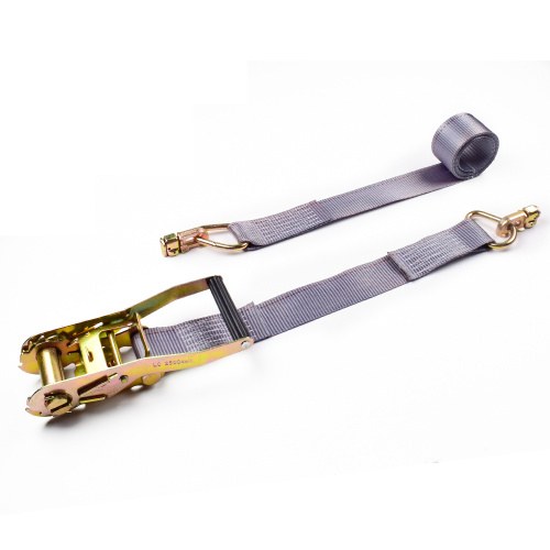 2" 5 Ton 50mm Plastic Handle Ratchet Buckle Cargo Lashing Straps With 6000lbs Double Stud Fitting