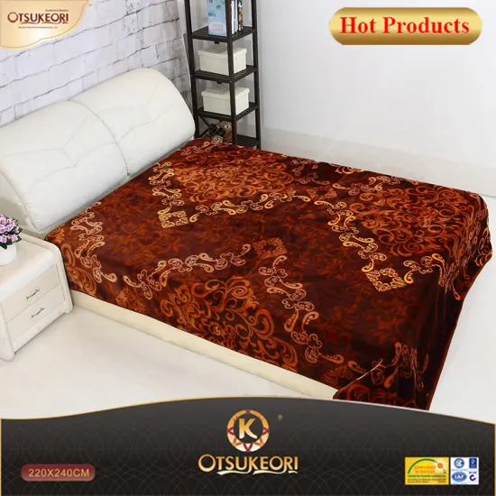 Flower embosssing blanket and double sided blanket with new model.