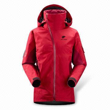 Ladies Jacket/ Functional Jacket with Two-way Laminated Pit Zippers and One Hand Hem Pull Cords