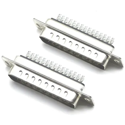 Three rows of semi gold D-SUB connector