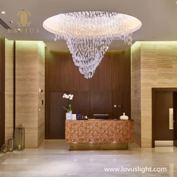 White snow mountain shape chandelier decoration chandelier hotel hall shopping mall exhibition hall chandelier large project