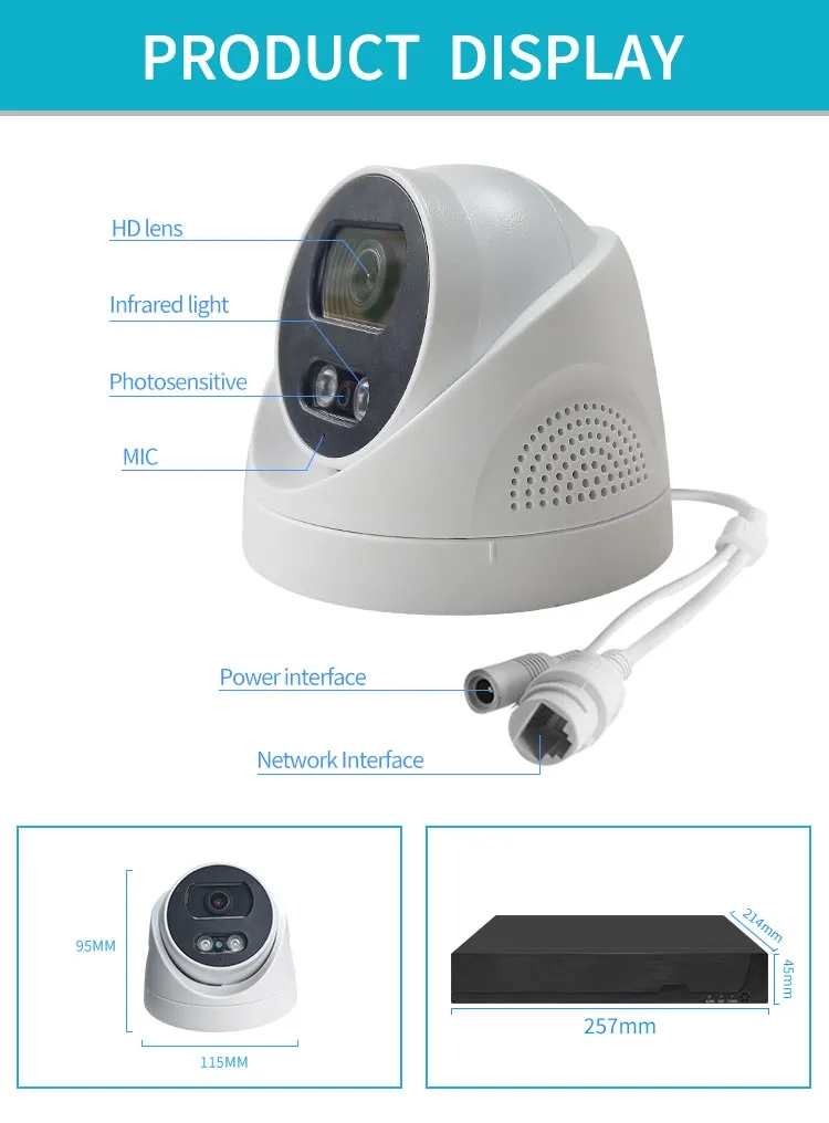 Poe Security CCTV Camera system 4MP NVR Kits