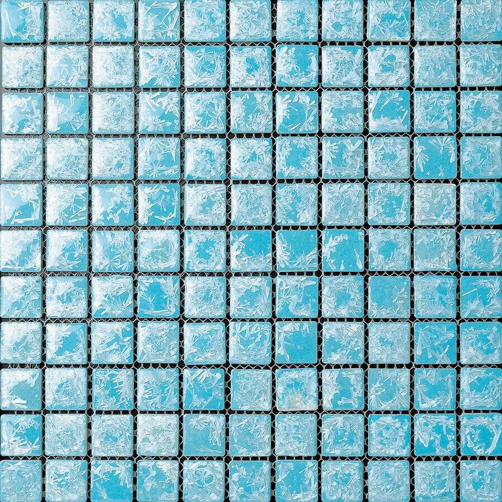 Light Blue Glazed Ceramic Mosaic Tile