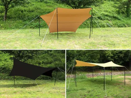SunShade Tent: UV Protection Waterproof Canvas Tents for Outdoor Camping and Beach