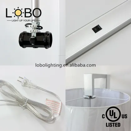 Holiday Inn Hotel Guest Room Bedside Lamp Fabric Shade