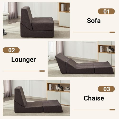 Comfortable Lazy Chair 3in1 Folding Sofa Bed for Small Space Supplier