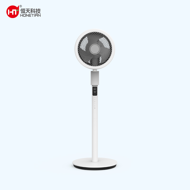 HONETIAN speech control energy efficient LED display 24 timer 32 speeds 6 modes 8 inch 3 blades plastics DC circulator stand fan