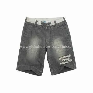 Boys' Cotton Jeans Casual Shorts, OEM and ODM Orders Welcomed