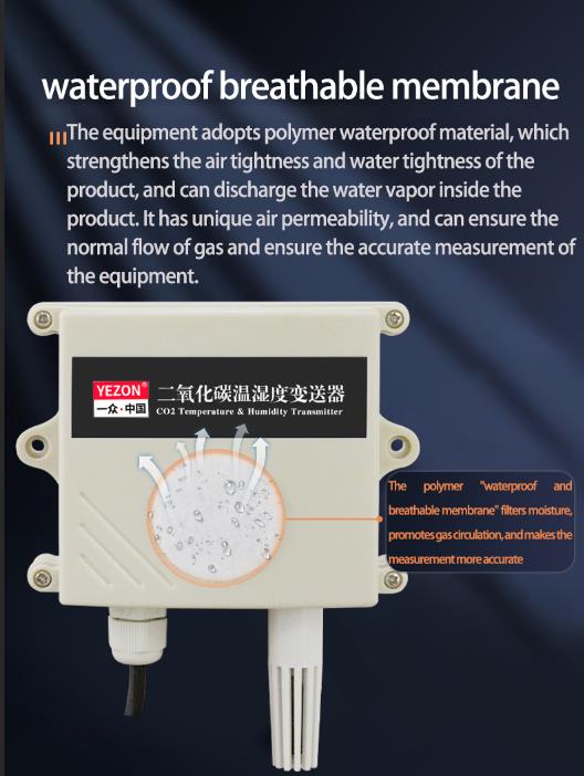 Co2 Temperature And Humidity Sensor - 10000ppm Detector With Rs485 ...