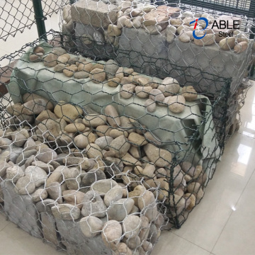 Galfan Hexagonal Gabion Basket Stone Cage for River