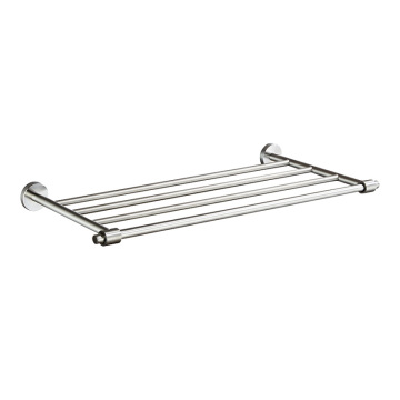 Wall-Mounted 304 Stainless Steel Bathroom Towel Bar & Shelf