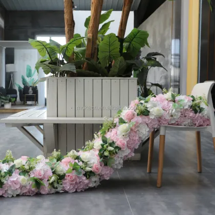 Romantic Country Wedding Flower Arrangement with Decorative Simulation Baby Breath Pampas