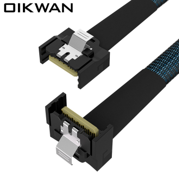 MCIO 4x Stright σε 4x Δεξιά γωνία PCIE Gen5