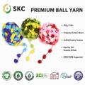 Yüksek Kaliteli 130g/25 m Polyester Pamuk Topu Ipliği Süper Yumuşak Çevre Dostu Geri Dönüşümlü Melanj Boyalı Tıknaz El Örgü Ipliği DIY