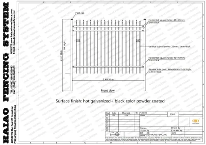 Haiao Garden Spearhead Top Steel Fence
