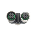 M12 macho a 2m12 conector de divisor y femenino