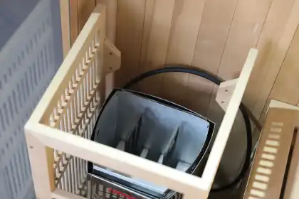 V Health Indoor Outdoor Wooden Steam Sauna with Hawiya Sauna Stove