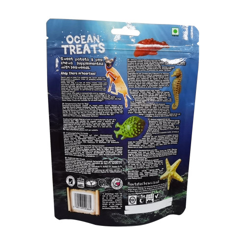 Biodegradable pet food stand up pouches