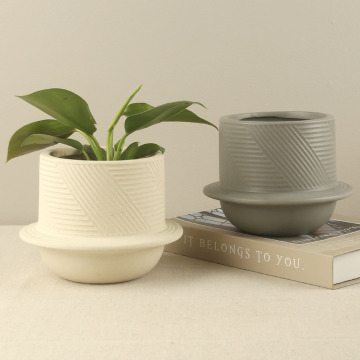 Small Embossed Ceramic Planter: A Unique Indoor Outdoor Design