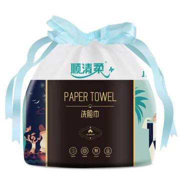 2 Rolls of Disposable Face Washing Towel Soft Cotton Towel Wet and Dry Use Towel Facial Tissue